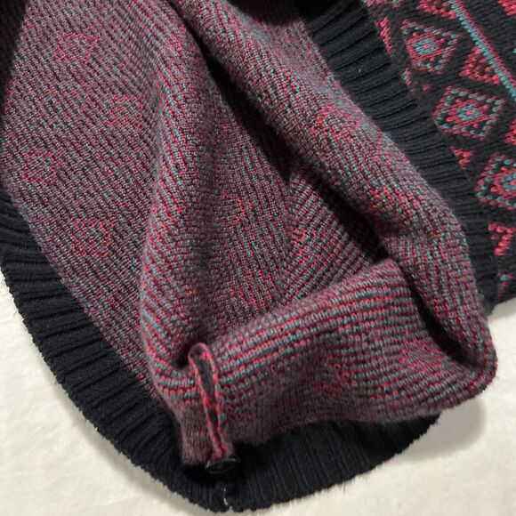 Crazy Horse Vintage Floral Rose Sweater -Black, Red - Women's Size Large? - Picture 15 of 15